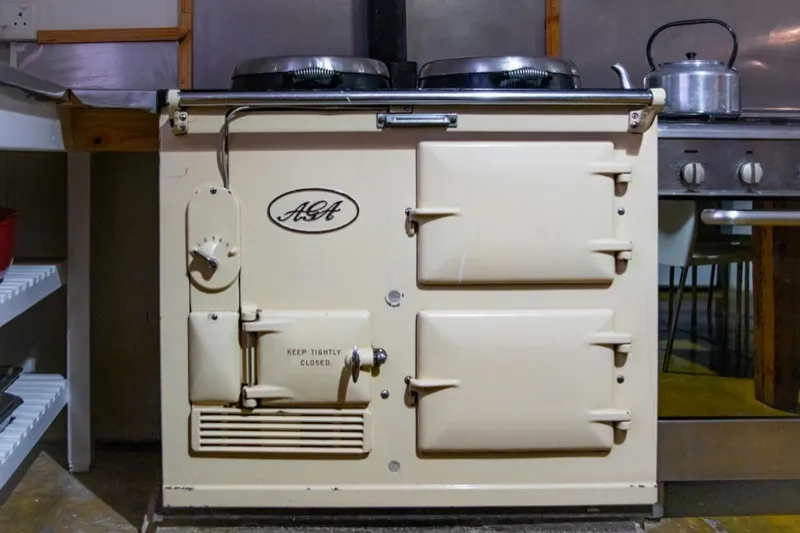AGA range cooker being repaired